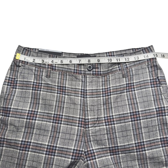 RSQ | Men | Charcoal Plaid Loose Fit Straight Leg Chino Pants | Size 29x30 - Picture 4 of 13